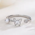 thumbnail image 3 of Anillo Delicado Hueco Anillo de Perlas Femenino Anillo de Personalidad Femenina Anillos de Señoras, 3 of 7