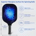 thumbnail image 5 of EYCI Pickleball Paddle Set - 2 Fiberglass Surface Rackets, 4 Pickleballs for Indoor and Outdoor Blue, 5 of 7