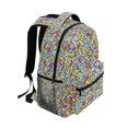thumbnail image 2 of Colorful Leaf Pattern Stylish Large Backpack 15L Self-Standing Durable Twill for School, Office and Travel Use, 2 of 9