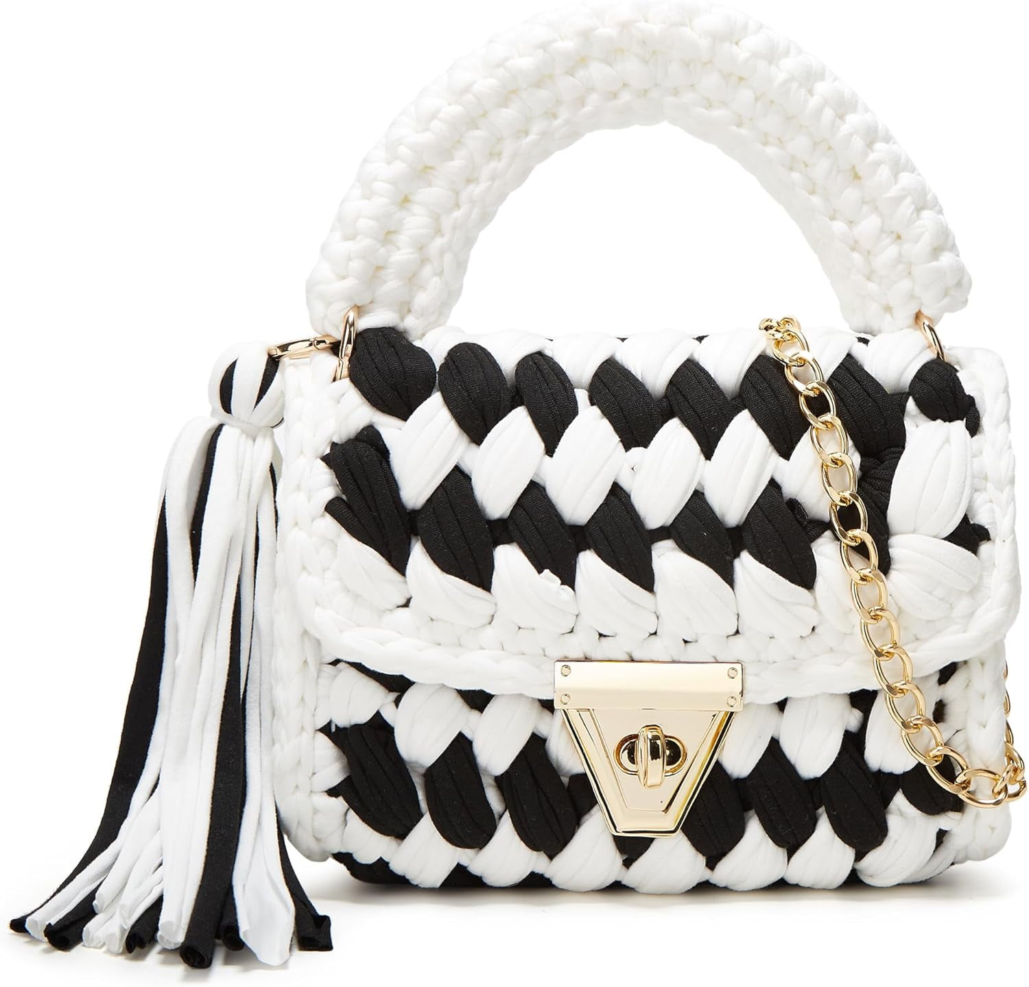Women's Handbags Wallets Crossbody Bags Women's Thick Line Knitting Shoulder Bags Crochet Handbags Hand Knitting Handbags Clutch Flap Evening Bags