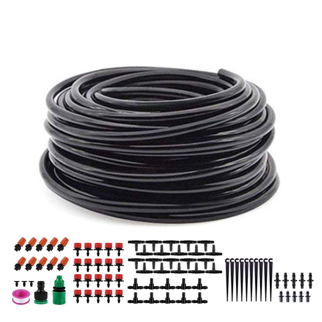 Garden Drip Irrigation Kit, Automatic Atomization Garden Drip Irrigation System with Dense Mist Adjustable Water Volume Drip Irrigation System for Indoor and Outdoor Green