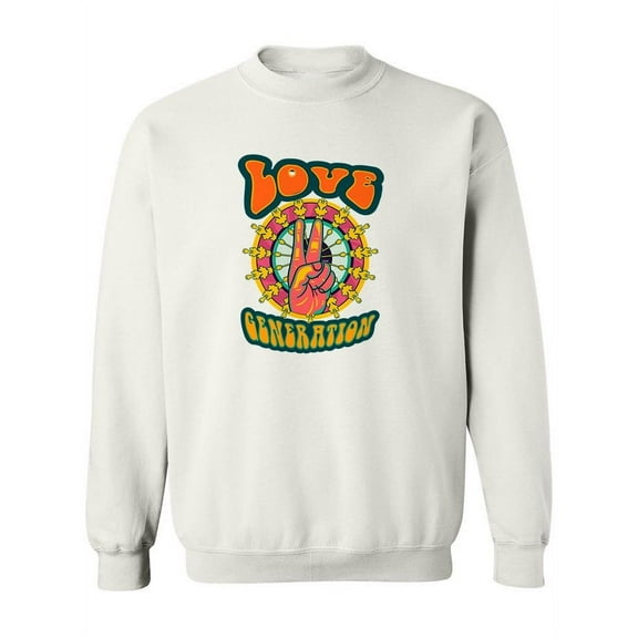 The Love Generation Sweatshirt Women -Image by Shutterstock, Female 5X-Large