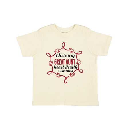 

Inktastic I Love My Great Aunt Heart Health Awareness Gift Toddler Boy or Toddler Girl T-Shirt