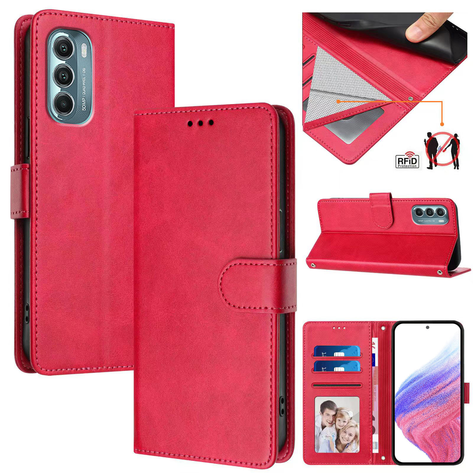Motorola MOTO G Stylus 2022 5G Case ,RFID Blocking Cover Crossbody Lanyard Flip Leather Wallet Case for Motorola MOTO G Stylus 2022 5G