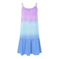 thumbnail image 2 of Vedolay Women's Summer O Neck Sleeveless Spaghetti Strap Gradient Dress,Sky Blue M, 2 of 4