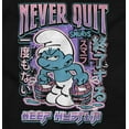 thumbnail image 2 of Smurfs Kanji Never Quit Keep Hustlin Crewneck T Shirts Boy Girl Teen Brisco Brands M, 2 of 6