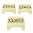 thumbnail image 1 of Bath Stool For Bathroom, Disney Team Mickey Stool For Bathing, Plastic, Lightweight, Versatile & Comfortable Design (Cream) Pack Of 3, 1 of 4