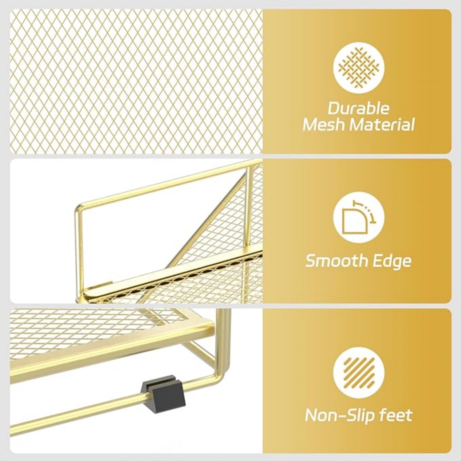 INTIGE Desk Organizer and accessories, 5-Tier Paper Organizer for Desk with Pen Holder and Magazine Holder, Paper Letter Tray for Home, Office