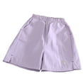 thumbnail image 6 of LJEFF Girls Elastic Waist Shorts, 4-Way Stretch Lightweight High Waist Quick Dry Shorts for Kids Purple Size 8 Years, 6 of 8