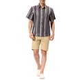 thumbnail image 2 of Lars Amadeus Men's Casual Summer Beach Short Sleeves Button Down Striped Shirt, 2 of 6
