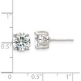 thumbnail image 4 of Sterling Silver Polished Cz Circle Post Earrings (8 X 8) Made In India qe16134, 4 of 6