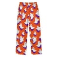 thumbnail image 2 of FORMRS Kids Pajama Pants with Pockets Size 9-10Y Boys Lounge Sleep Bottoms, Orange Cartoon Ghost Pattern, 2 of 8