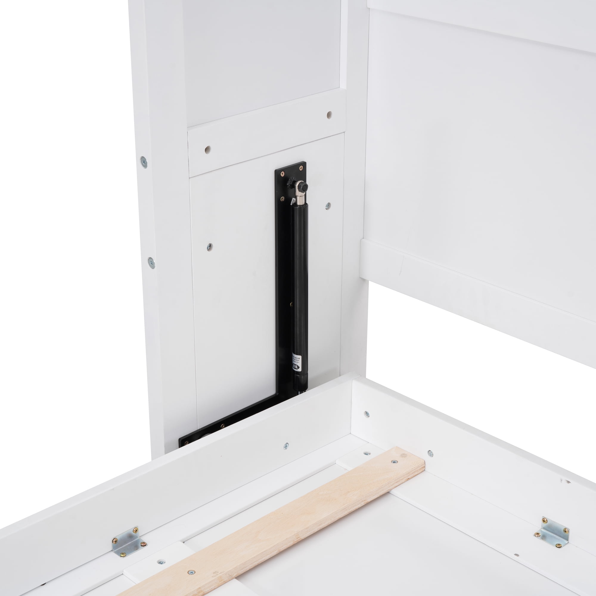 Euroco Wood Queen Size Murphy Wall Bed, White