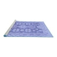 thumbnail image 2 of Ahgly Company Machine Washable Indoor Round Oriental Blue Traditional Area Rugs, 5' Round, 2 of 4