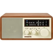 Sangean AM FM Aux Wooden Cabinet Table Top Radio and Bluetooth Receiver