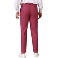 thumbnail image 3 of Pantalones de vestir INSPIRE CHIC para hombres, con pliegues en la parte delantera, pierna cónica, pantalones chinos de negocios 36 rojos, 3 of 6