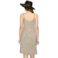 thumbnail image 4 of Made by Johnny Women's V-Neck Spaghetti Strap Tunic Short Dress M TAUPE, 4 of 6