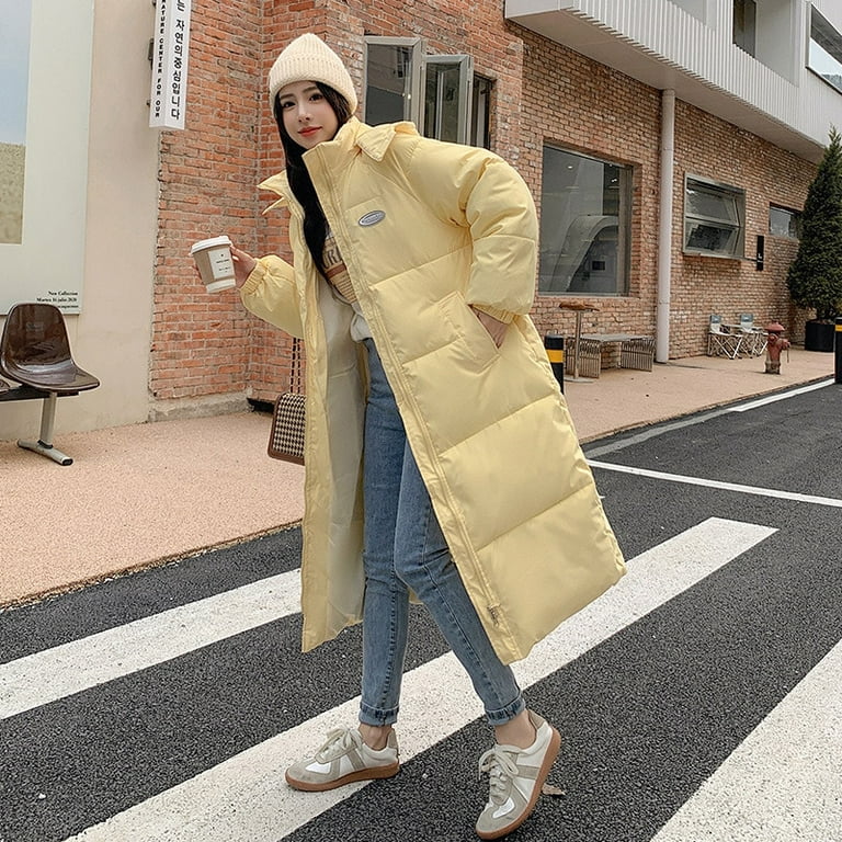 2024 Long Down Parka Snow Coat Women's Korean Fashion Thicken Winter Hooded  Loose Puffer Jacket Female Windproof Warm Outwear