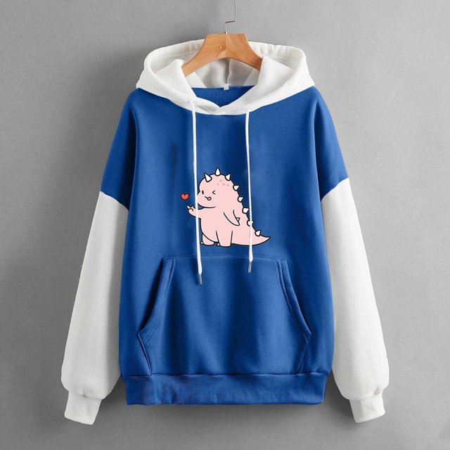 Qiopertar Liquidation Livraison Gratuite Mode Femme Décontractée Imprimé Col Rond Manches Longues Amples Hauts Courts Blouse Chandails en Molleton Sans Capuche Offres de la Semaine Moins de 5$