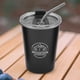 thumbnail image 4 of TazaVasos para beber de 350 ml con tapa y pajita, taza de café de acero inoxidable, taza de viaje, 4 of 8