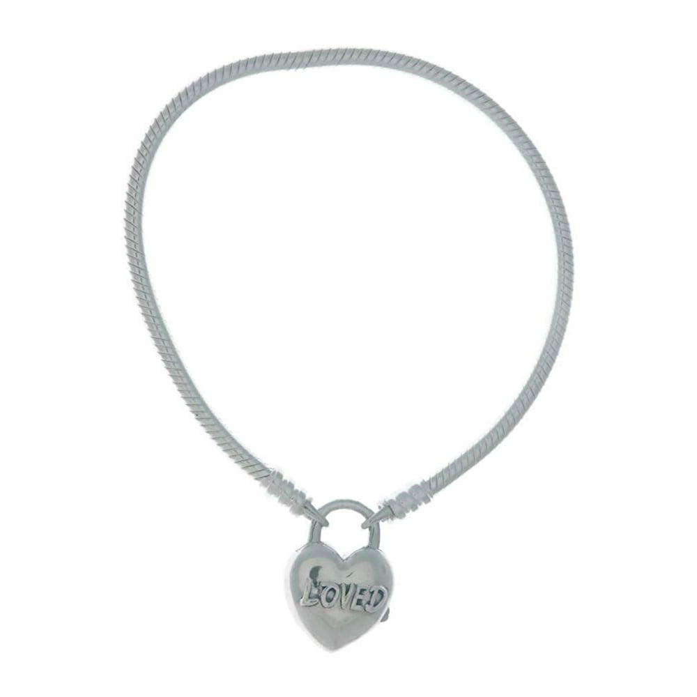 PANDORA PANDORA Moments Smooth Silver Padlock Bracelet You Are