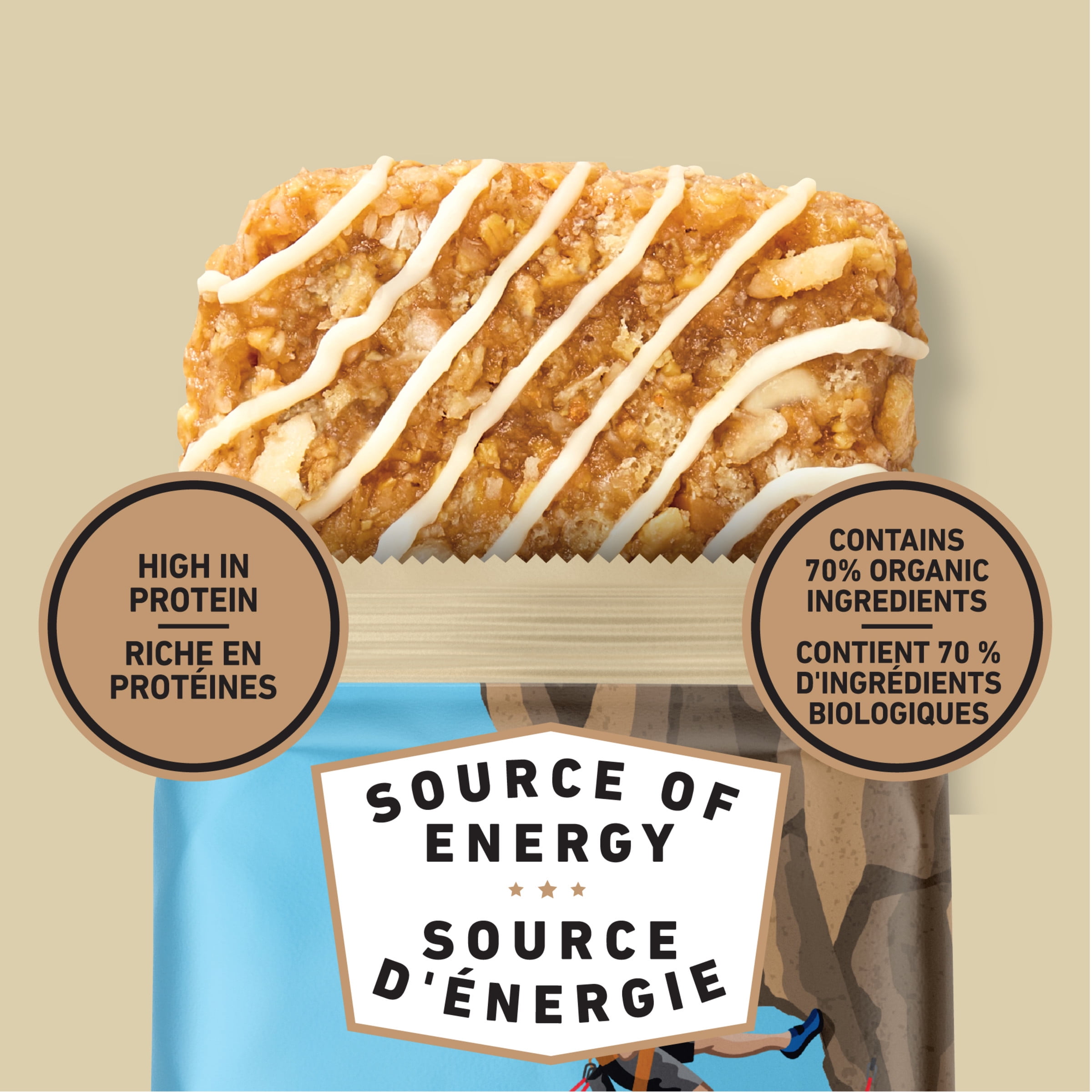 CLIF BAR Energy Bars, White Chocolate Macadamia Nut, Granola Bar, High in Protein, Contains 70% Organic Ingredients 10 Bars