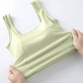 thumbnail image 7 of Fanxing Women's Plus Size Yoga Tanks Tops with Built in Bra Scoop Neck Stretchy Camisoles 2025 Summer Camisole Cami Undershirt Green,L, 7 of 7