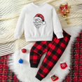 thumbnail image 2 of Linfrsh Toddler Baby Boy Outfits Cute Sweatshirt Top and Pant Set Infant Long Sleeve Clothes Fall Winter Clothes, 2 of 6