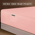 thumbnail image 4 of Elegant Comfort 1500 Series Bed Sheets All Around Elastic 18 - 24 Inches Deep Fitted Sheet - Extra Deep Pocket Sheets, California King, Dusty Rose, 4 of 5