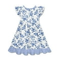 thumbnail image 3 of Millie Loves Lily Girls Periwinkle Floral 2-Pocket Dress,Toddler Girls,Size 4T, 3 of 3