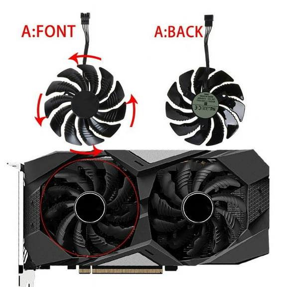 ESTONE T129215SU 88mm Cooling Fan Cooler for Gigabyte Geforce GTX 1050 1050TI 1060 1070