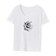thumbnail image 3 of Camiseta de verano suave y elegante con cuello redondo para mujer, para mochilero en la calle, vacaciones, 3 of 7