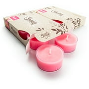 Pure Plumeria Tealight Candles Multi Pack - 12 Pink Premium Scented Tea Lights - Shortie's Candle Company