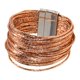 thumbnail image 1 of Pulsera de mujer tipo brazalete premium, accesorios para atuendos, fácil de usar, regalo, brazalete versátil con cierre, elegante Champán, 1 of 8