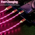 thumbnail image 2 of CHUANK 3 in 1 Light up Charging Cable 6.6ft Led Flowing Charging Cable Multiple Fast Charging Cable 3.0 Fast Phone Charger Data Transfer Durable TPE Charging Cord for Micro USB Type C and, 2 of 6