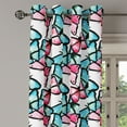 thumbnail image 3 of Ambesonne Teal Grommet Curtain, Blue and Pink Animal, 50" x 63", Blue Pink Black, 3 of 6