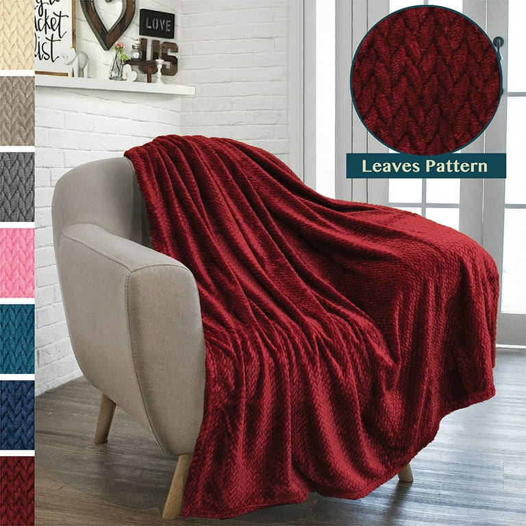 Red fluffy throw sale