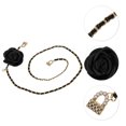 thumbnail image 4 of Unique Bargains 1 Pc Adjustable Waist Belt Delicate Flower Adjustable Waist Cord Women Gold Tone Black, 4 of 6