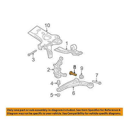- CHRYSLER OEM Front Suspension-Lower Control Arm Rear Bolt 6508844AA