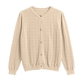 thumbnail image 5 of Pretxorve Kids Girls Boys Cardigan Solid Knit Crew Neck Long Sleeve Jacket Casual Outerwear Sizes 1-15Y, 5 of 5
