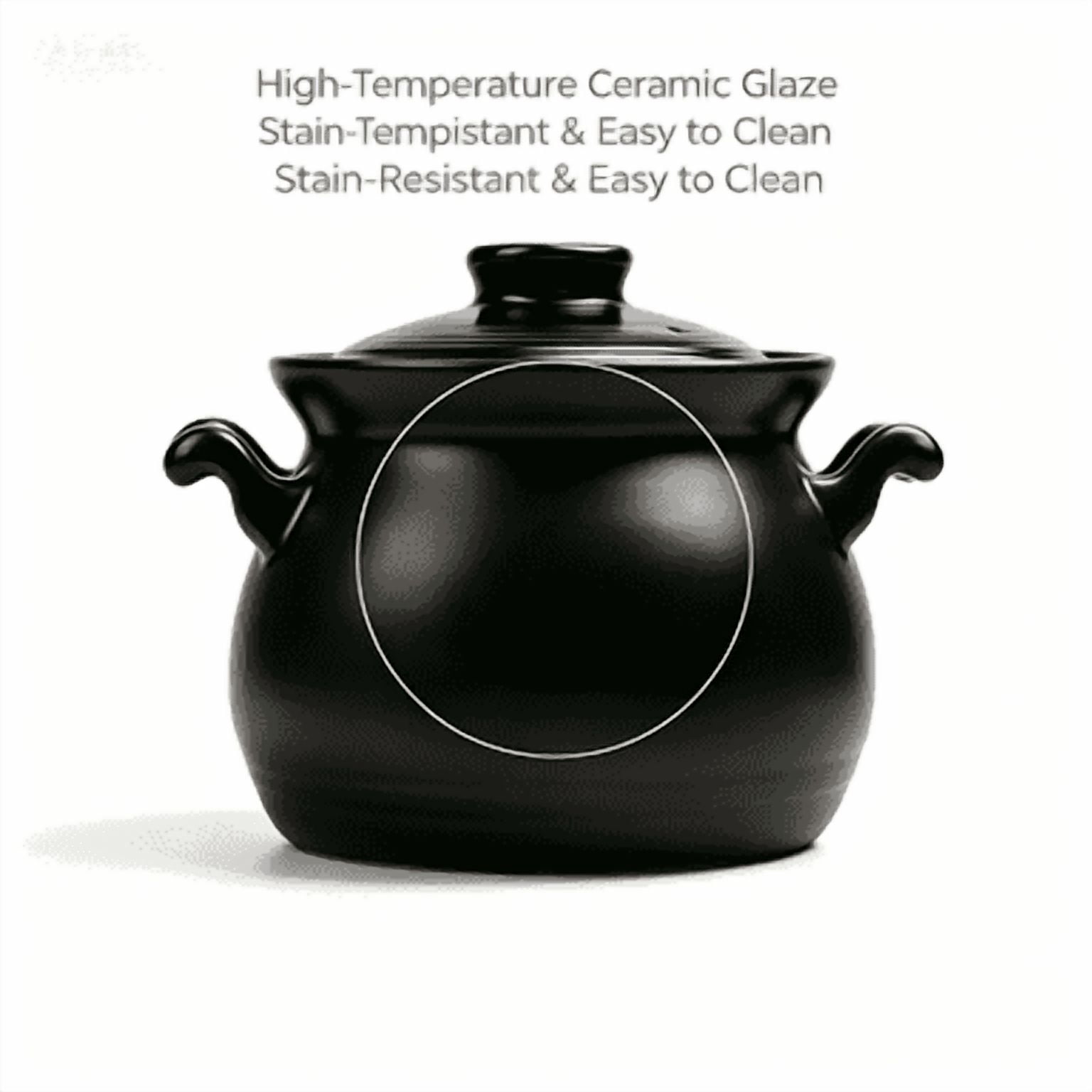 4 Quart Cauldron Slow Cooker with Fixed Ceramic Crock