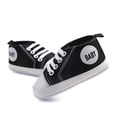 thumbnail image 6 of Zanarzt First Walking Shoes for Baby Girls Unisex Baby Boy Girl Canvas Sneaker Soft Sole Infant Lace up Newborn Toddler First Walkers Crib Shoes Black,US 5.5, 6 of 8