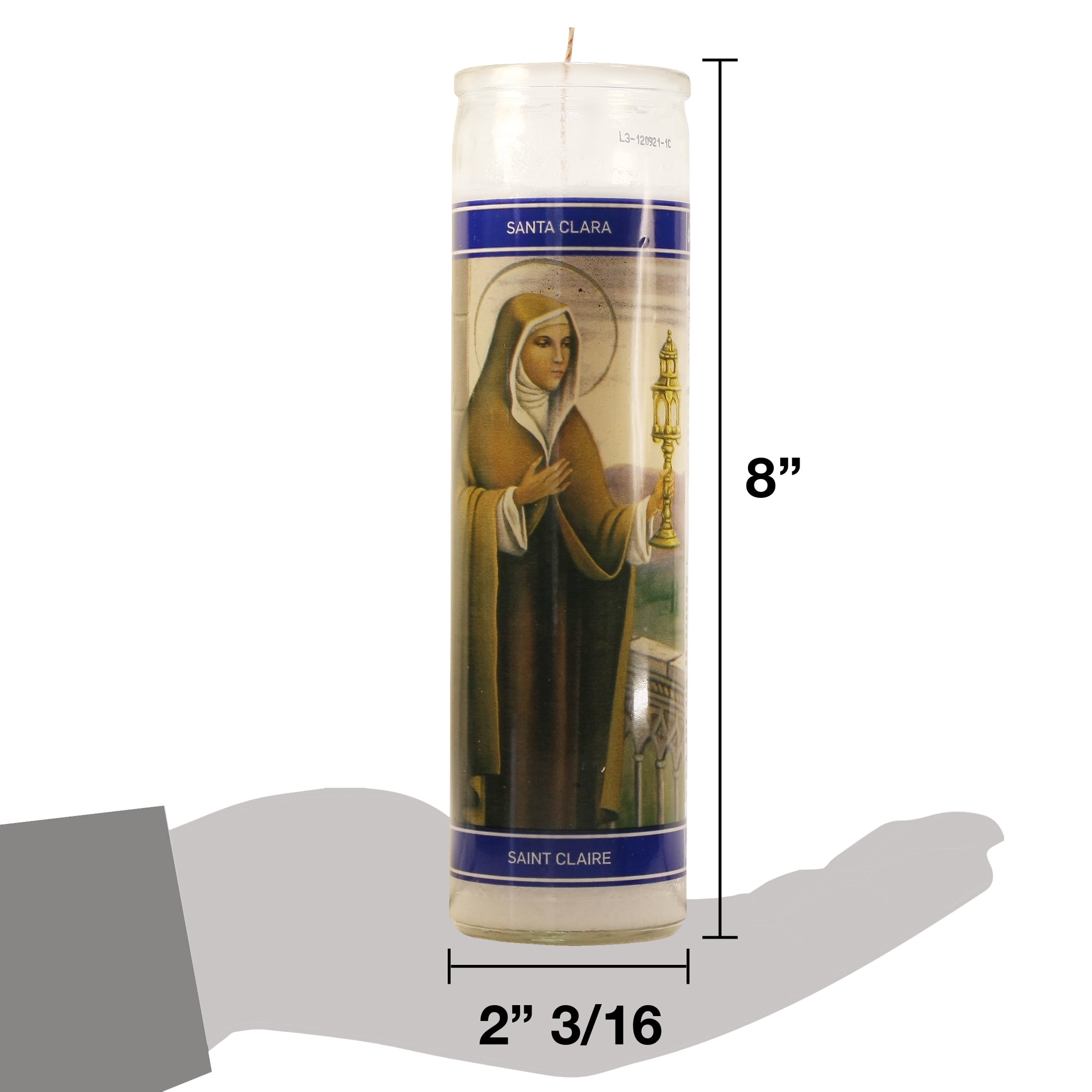 Luminaria Santa Clara Unscented Religious Candle - Walmart.com