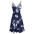 thumbnail image 2 of Vestido HUOGUO, sin mangas, cuello en V, estampado casual, para mujer, 2 of 3