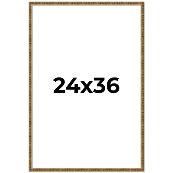 24x36 Frame Gold Picture Frame - Complete Modern Photo Frame Includes UV Acrylic Shatter Guard