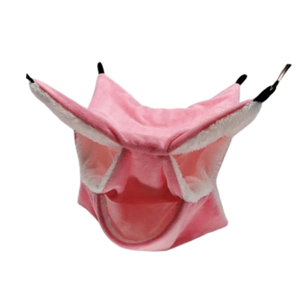 Hamaca pequeña para mascotas, hamaca de 3 capas, cama escondite, túnel de juguete, jaula suave y cálida, accesorios para Chinchilla, hurón planeador Rosa Yinane Hamaca para hámster