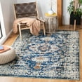 thumbnail image 3 of SAFAVIEH Madison Trenton Vintage Traditional Area Rug, Dark Blue/Light Blue, 4' x 6', 3 of 9