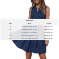 thumbnail image 3 of Women's Plus Size Short Sleeve Dresses with Pockets V-Neck Pleated Elastic Waist Lightweight Maxi Wedding Guest Dress, 3 of 9
