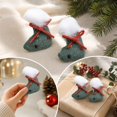 thumbnail image 4 of Qjidjing 2Pcs Christmas Stocking Hanging Ornaments, Xmas Pendant Accessories, for Christmas Tree, Home Wall, Holiday Party Decor, 4 of 7