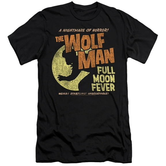 Universal Monsters Full Moon Fever Premium S/S Adult 30/1 T-Shirt Black